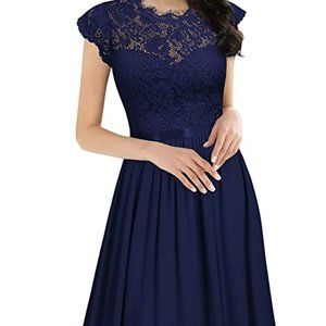 Miusol Women's Formal Floral Lace Evening Party Maxi Dress